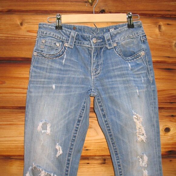 Miss Me Distressed Boot Cut Jeans - Picture 3 of 9